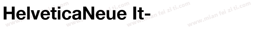 HelveticaNeue It字体转换